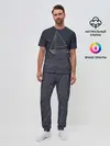 Мужская пижама с брюками / Одинокий корабль в море