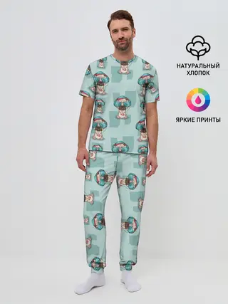 Мужская пижама с брюками / Крутой песик
