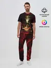 Мужская пижама с брюками / Чёрный Аста красный дым