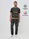Мужская пижама с брюками / 3D ТЕМНАЯ БРОНЯ С ЗОЛОТОМ