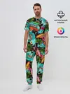 Мужская пижама с брюками / Пальмы, волны, серфинг