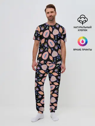 Мужская пижама с брюками / Папайя