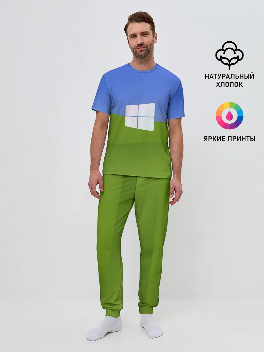 Мужская пижама с брюками / W10
