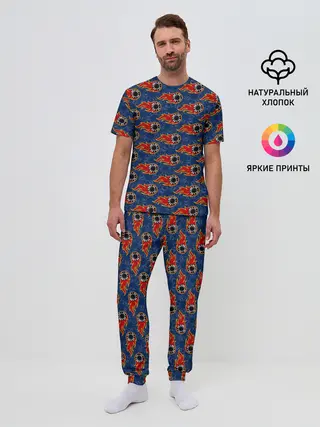 Мужская пижама с брюками / Poker