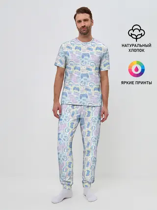 Мужская пижама с брюками / Игры