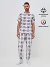 Мужская пижама с брюками / Глаза фиолетовые