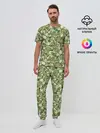 Мужская пижама с брюками / Камуфляж из черепов