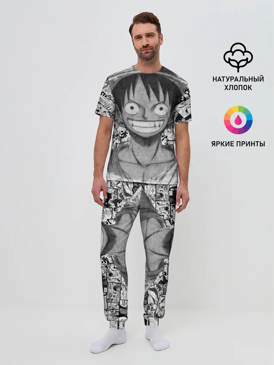 Мужская пижама с брюками / Луфи улыбается one piece