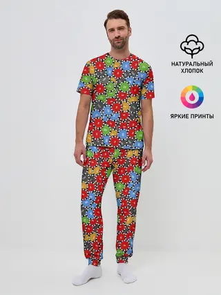 Мужская пижама с брюками / Фишки для Покера