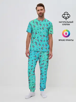 Мужская пижама с брюками / Аниме эмоции