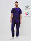 Мужская пижама с брюками / СИНИЕ ПЛИТЫ 3D