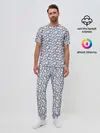 Мужская пижама с брюками / Волейбольные Мячи