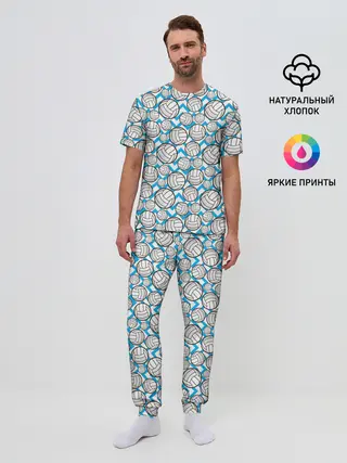 Мужская пижама с брюками / Волейбол