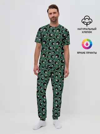 Мужская пижама с брюками / Бильярдные Шары