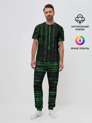 Мужская пижама с брюками / Матрица