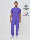 Мужская пижама с брюками / Geometric Background