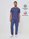 Мужская пижама с брюками / Узор