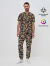 Мужская пижама с брюками / классические узоры