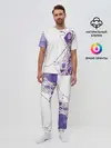 Мужская пижама с брюками / Фиолетовые нити