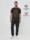 Мужская пижама с брюками / Ацтекский дракон из камня