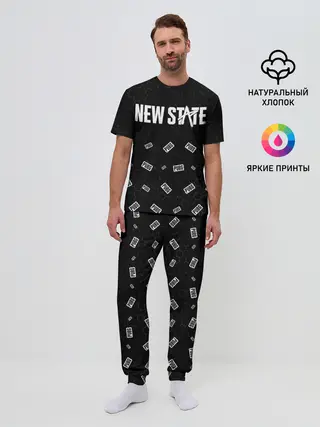 Мужская пижама с брюками / ПАБГ New State - Соты