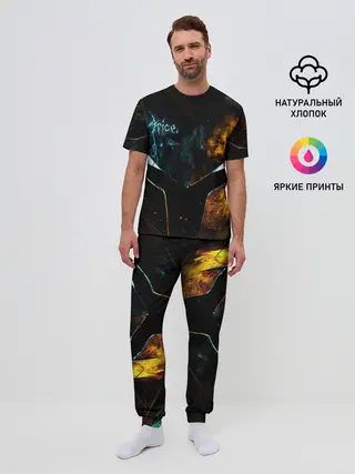 Мужская пижама с брюками / Поднятие уровня в одиночку
