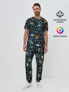 Мужская пижама с брюками / Дождливая осень.Солнце, облака