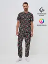 Мужская пижама с брюками / Красная Губная помада
