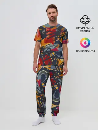 Мужская пижама с брюками / Street Style