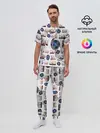 Мужская пижама с брюками / дискотека 80