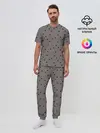 Мужская пижама с брюками / Звёзды На коричневом Фоне