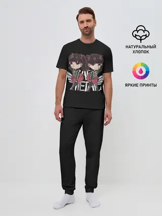 Мужская пижама с брюками / Судзука и Юи