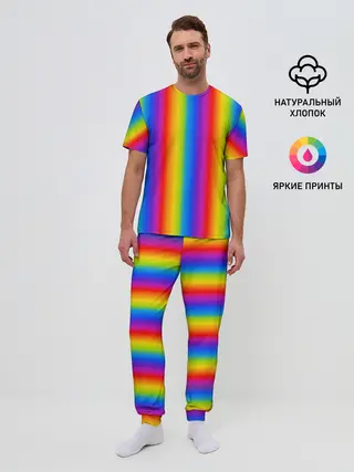 Мужская пижама с брюками / Color gradient