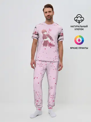 Мужская пижама с брюками / Аниме Объятия Любовь Пара