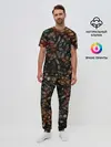 Мужская пижама с брюками / Мраморная паутинка