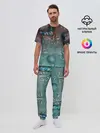 Мужская пижама с брюками / Объемная абстракция - Флер-де-лис