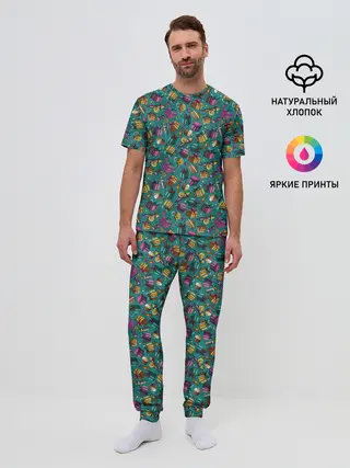 Мужская пижама с брюками / День Рождения