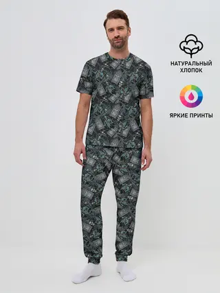 Мужская пижама с брюками / Смерть с Косой