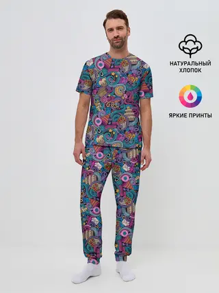 Мужская пижама с брюками / День Рождения