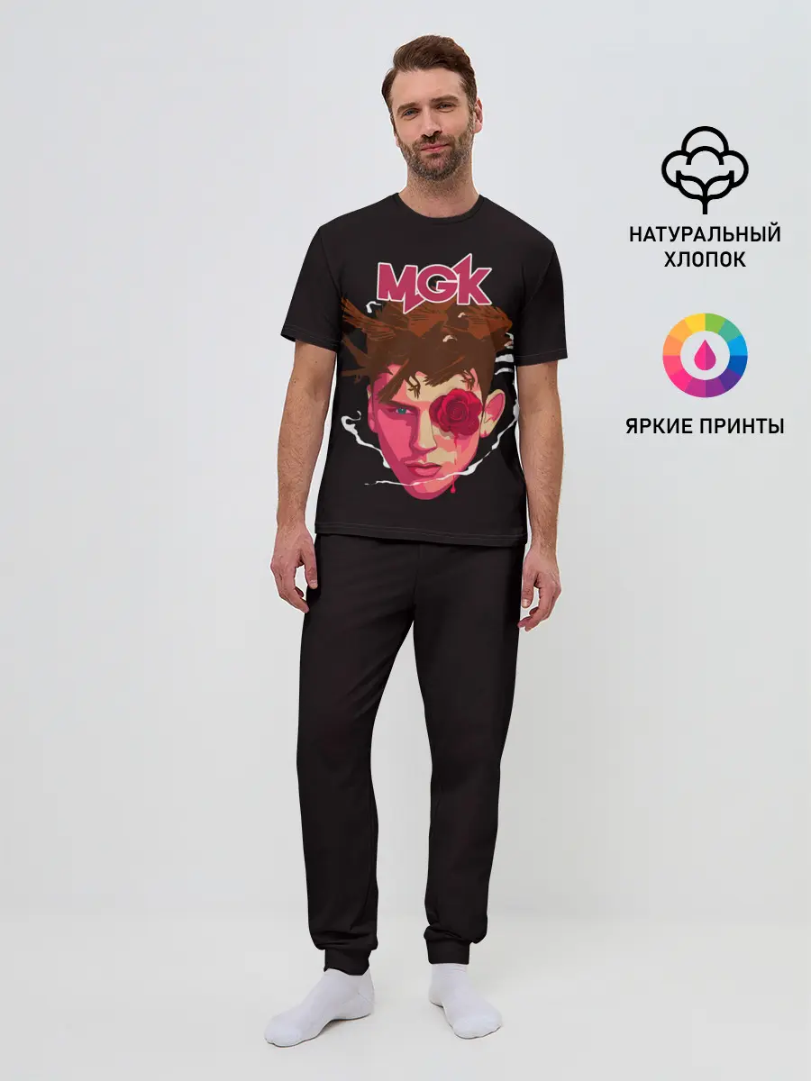 Мужская пижама с брюками / Rose in eye