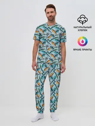 Мужская пижама с брюками / Воблеры
