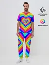 Мужская пижама с брюками / Цветные сердца | Colored hearts