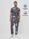 Мужская пижама с брюками / Лошадки узор