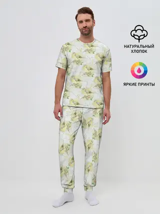 Мужская пижама с брюками / Маленькие птички