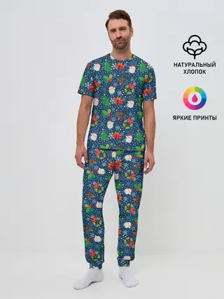Мужская пижама с брюками / Праздник
