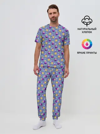 Мужская пижама с брюками / Новогодние Ёлочные Украшения