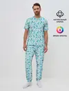 Мужская пижама с брюками / Новый Год