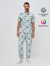 Мужская пижама с брюками / Зимний Дизайн