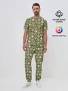 Мужская пижама с брюками / Новогодние Персонажи