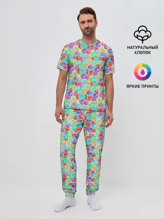 Мужская пижама с брюками / Новогодние Игрушки и Подарки